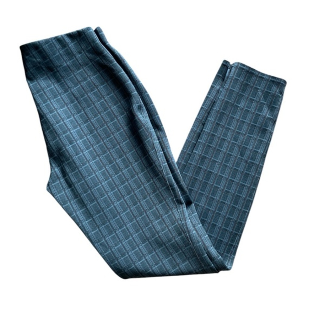 Theory Womens Grid Scuba Legging Pants Blue Size Small EUC - Picture 5 of 7